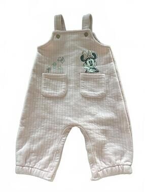 Disney Baby Pink Minnie Mouse Quilted Overalls Size 3 6 months Girls baby Y2K